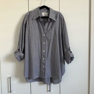 Babaton Aritzia Pinstripe Poplin Shirt XXS
